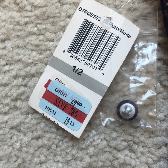 Purple and nude lace cocktail dress - Picture 4 of 6